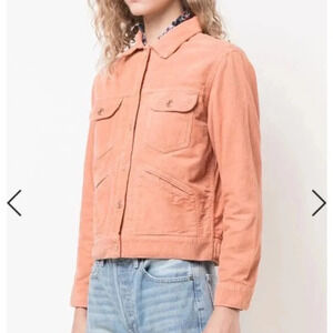 Isabel Marant Etoile Corduroy Orange Jean Jacket Size 34 US 2 B10